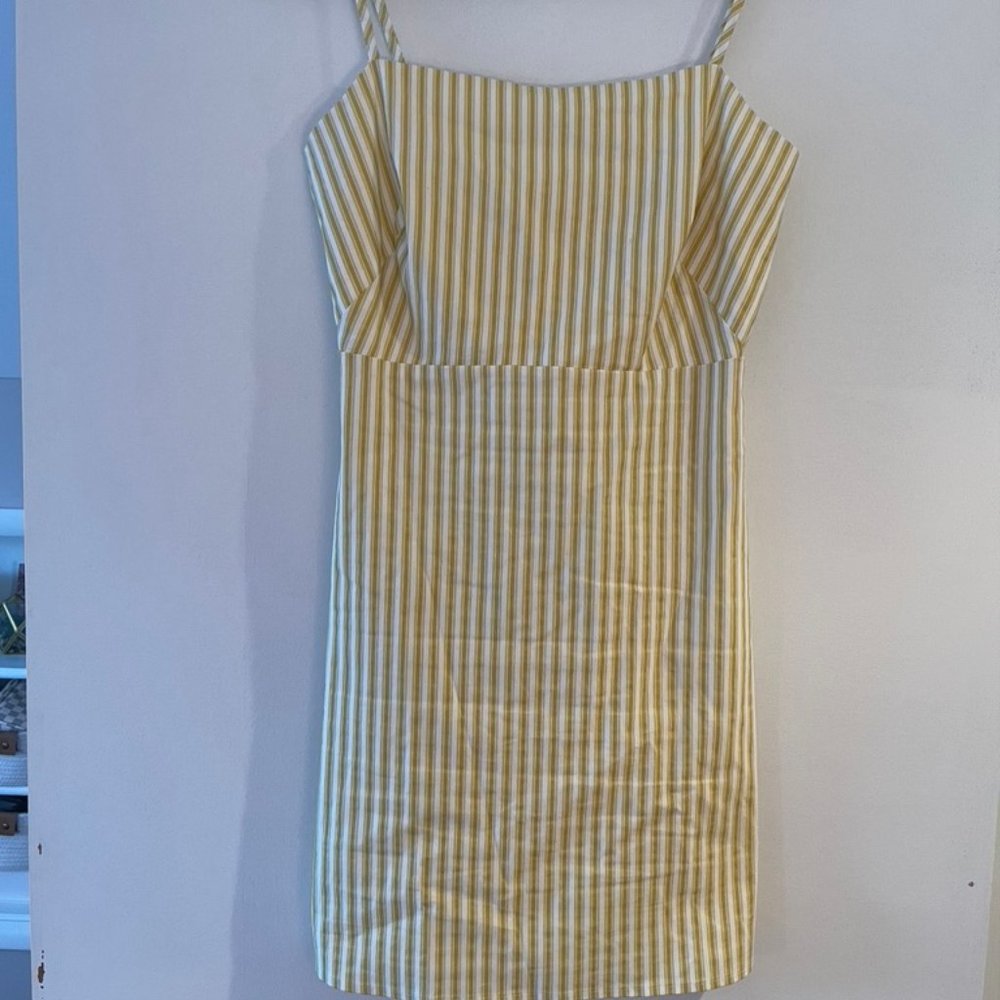 Yellow White Dress